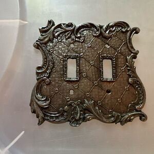 Anthropologie Ornate Brown Switch Plate Cover